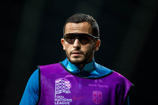 Omar Elabdellaoui of Norway warms up