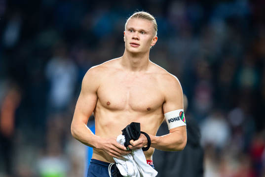 Erling Braut Haaland of Norway looks dejected