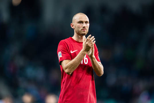 Fredrik Aursnes of Norway looks dejected