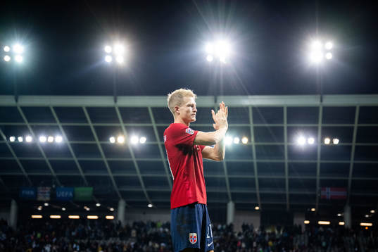 Andreas Hanche-Olsen of Norway looks dejected