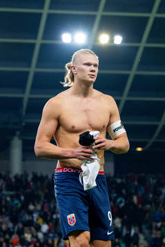 Erling Braut Haaland of Norway looks dejected