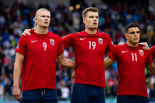 Erling Braut Haaland, Alexander Sørloth and Mohamed