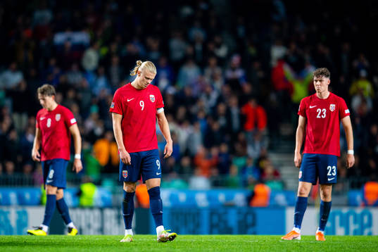 Erling Braut Haaland of Norway looks dejected