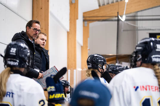 HV71s tränare Peter Hammarström och tränare Axel Nyberg