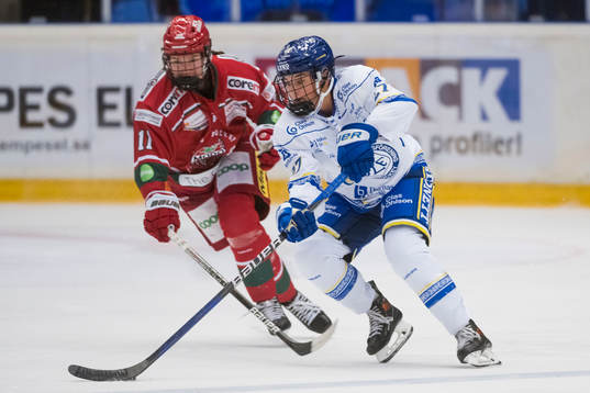 Leksands Victoria Klimek och Modos Julia Perjus