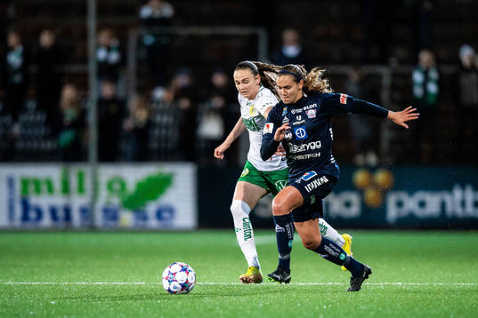 Hammarbys Vilde Hasund och Linköpings Emma Lennartsson
