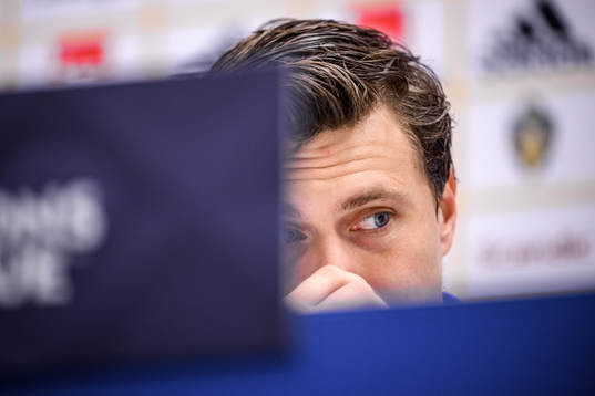 Victor Nilsson Lindelöf at a press conference