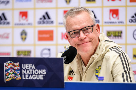 Head coach Janne Andersson at a press conference