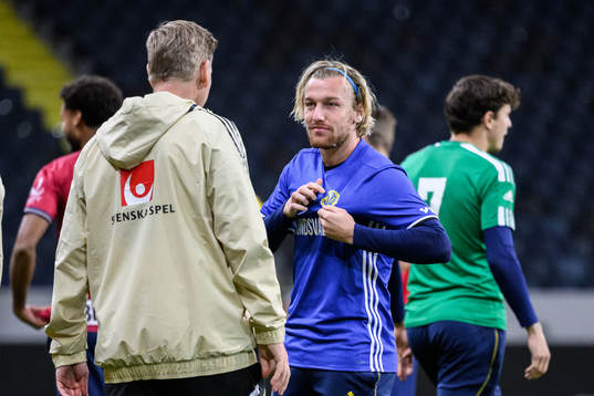 Emil Forsberg wearing a jersey rom his parent club