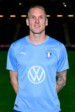 goalkeeper Robin Olsen poses for a portrait with the jersey