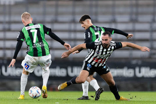 Lindomes Robert Lipovac mot GAIS Joackim Åberg och Emin
