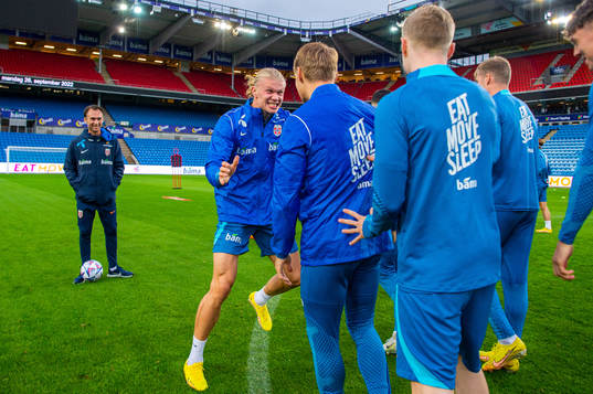 Erling Braut Haaland and Martin Ødegaard of the Norwegian