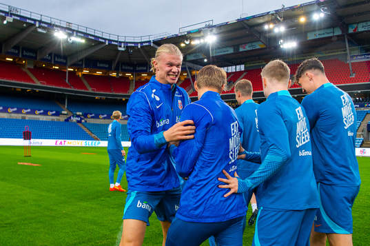 Erling Braut Haaland and Martin Ødegaard of the Norwegian