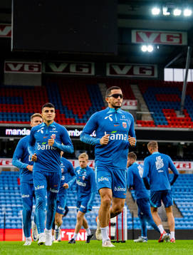 Mohamed Elyounoussi and Omar Elabdellaoui of the Norwegian