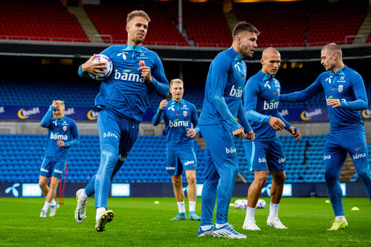 Kristoffer Ajer of the Norwegian national football team