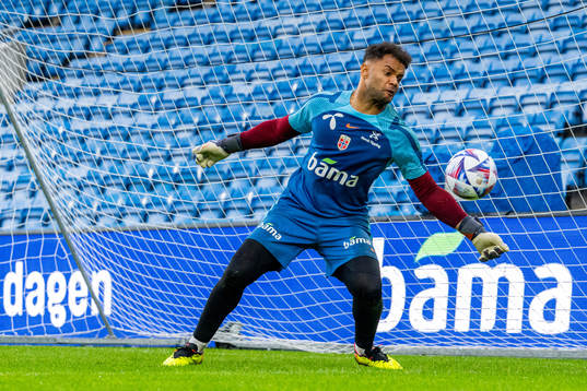 Goalkeeper Sten Grytebust of the Norwegian national
