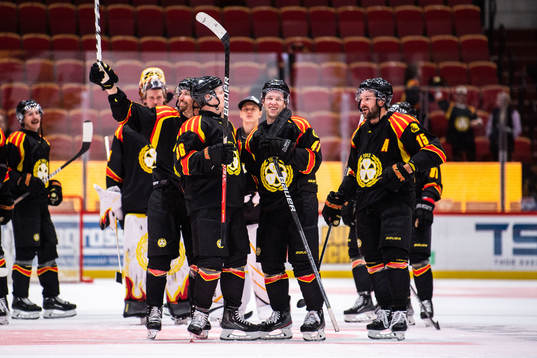 Brynäs Anton Rödin, Greg Scott, Linus Ölund och Simon