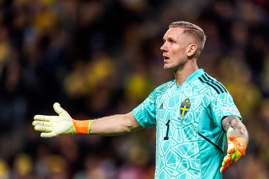 Goalkeeper Robin Olsen of Sweden