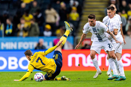Viktor Claesson of Sweden and Benjamin Verbic of Slovenia