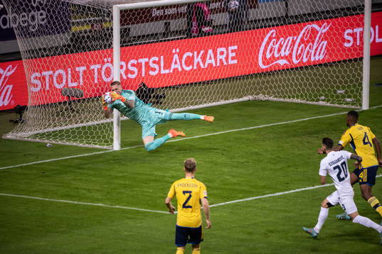 Goalkeeper Robin Olsen of Sweden