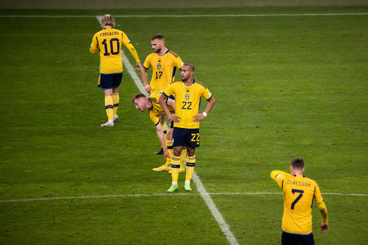 Jesper Karlström, Dejan Kulusevski and Robin Quaison of