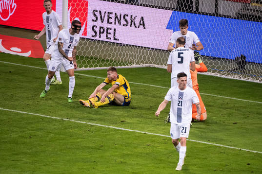 Dejan Kulusevski of Sweden looks dejected