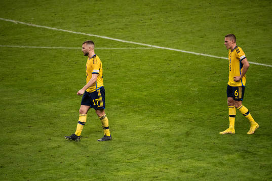 Jesper Karlström and Ludwig Augustinsson of Sweden looks