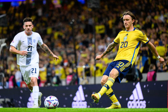 Benjamin Verbic of Slovenia and Kristoffer Olsson of Sweden