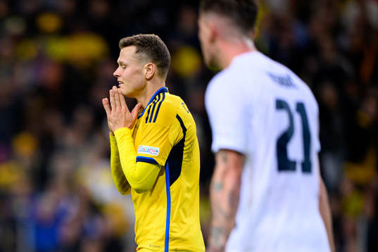 Viktor Claesson of Sweden looks dejected