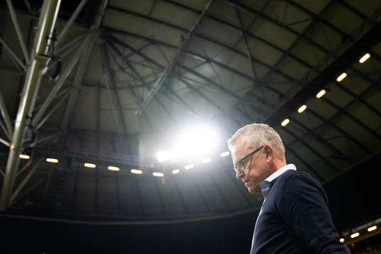 Head coach Janne Andersson of Sweden looks dejected