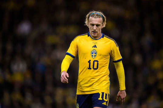 Emil Forsberg of Sweden looks dejected