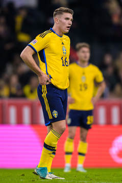 Viktor Gyökeres of Sweden looks dejected