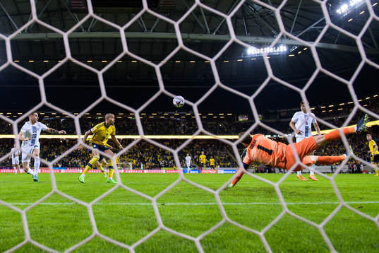 Gregor Sikosek, goalkeeper Jan Oblak and Jaka Bijol of