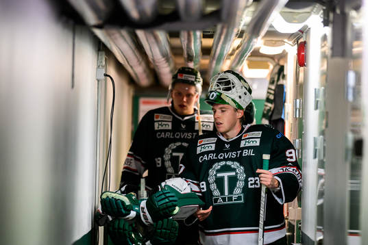 Tingsryds målvakt Daniel Rosengren i spelargången