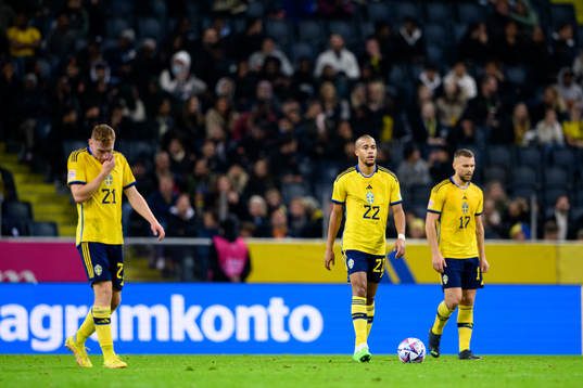 Dejan Kulusevski, Robin Quaison and Jesper Karlström look
