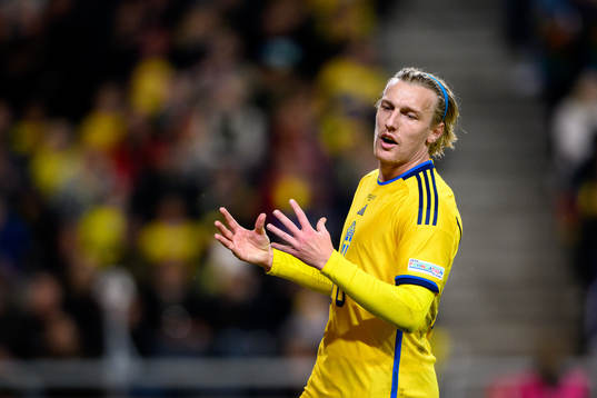 Emil Forsberg of Sweden looks dejected
