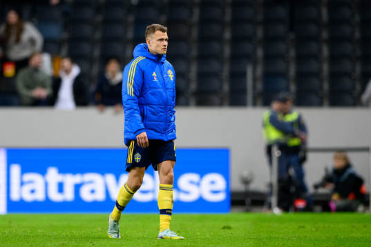 Viktor Claesson of Sweden looks dejected