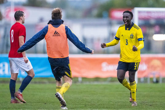 Sveriges Peter Amoran jublar