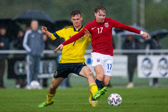 Sveriges Williot Swedberg och Norges Andreas Schjelderup