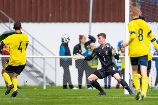 Sveriges målvakt Viktor Andersson