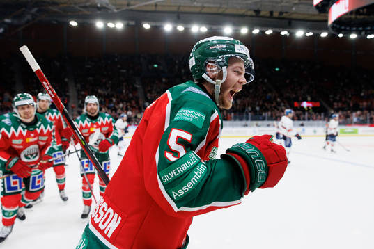Frölundas Filip Johansson jublar