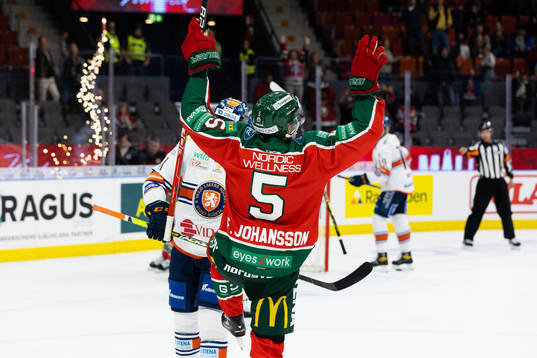 Frölundas Filip Johansson jublar