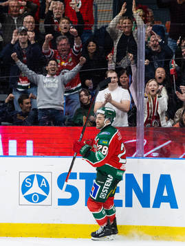 Frölundas Anthony Greco jublar