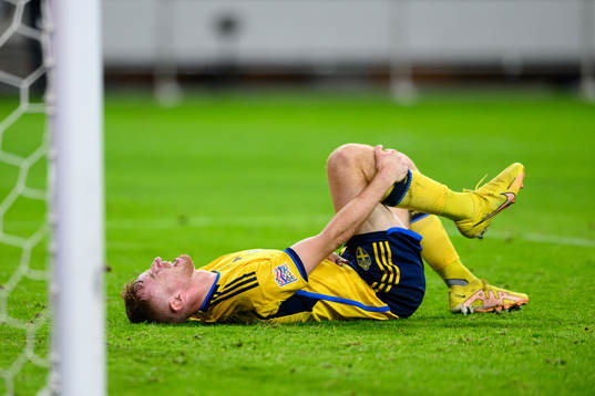 Dejan Kulusevski of Sweden looks dejected