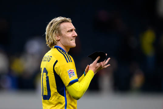 Emil Forsberg of Sweden looks dejected