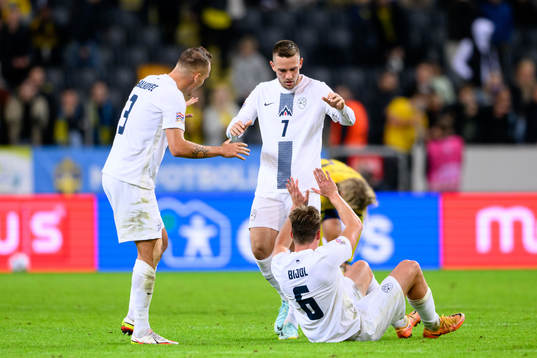 Jure Balkovec, Timi Elsnik and Jaka Bijol of Slovenia