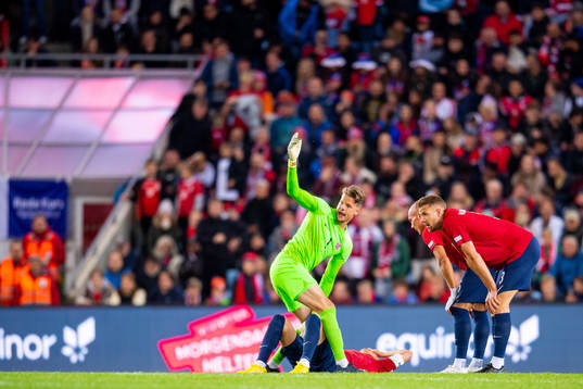 Goalkeeper Ørjan Håskjold Nyland and Martin Ødegaard of