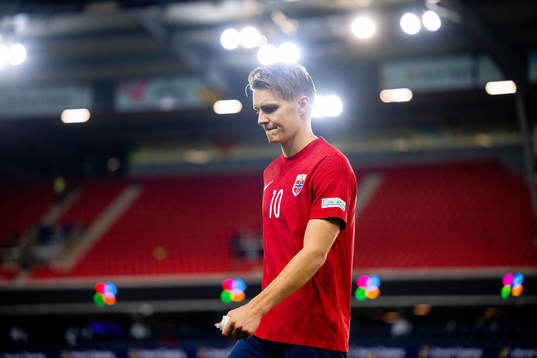 Martin Ødegaard of Norway looks dejected