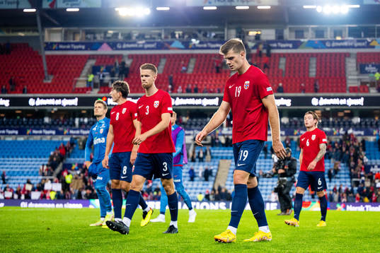 Sander Berge, Kristoffer Ajer and Alexander Sørloth  of