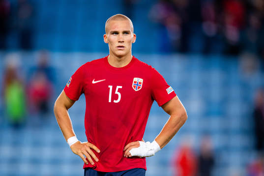 Leo Skiri Østigård of Norway looks dejected